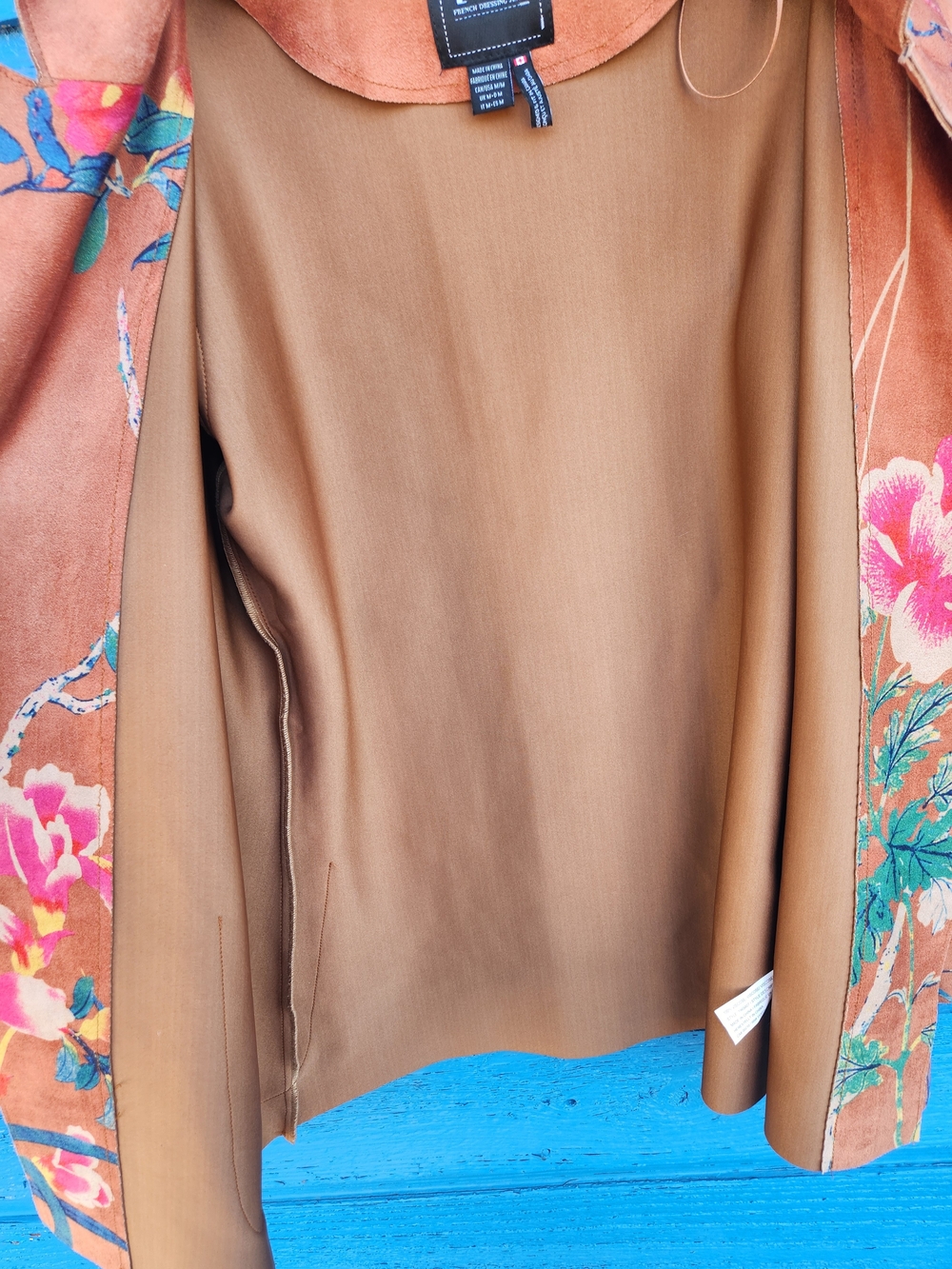FDJ Floral Rust Open-Front Blazer - Picture 5 of 9